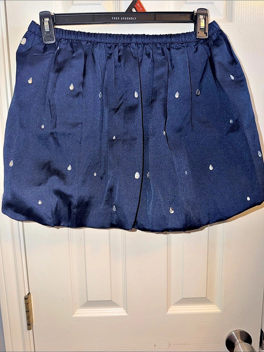 LOFT Embellished Bubble skirt in Blue Size Small